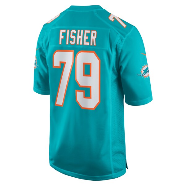 Eric Fisher Miami Dolphins Nike Home Game Player Jersey - Aqua - Image 3
