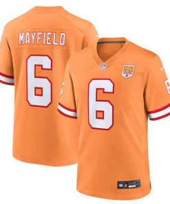 Baker Mayfield  Tampa Bay Buccaneers Nike 50th Season Game Jersey - Creamsicle/Red
