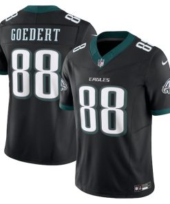 Alternative view of Dallas Goedert Philadelphia Eagles Nike Alternate Vapor F.U.S.E. Limited Jersey - Black/Green/Kelly Green