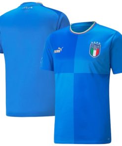 Italy National Team Puma 2022/23 Home Replica Blank Jersey - Blue