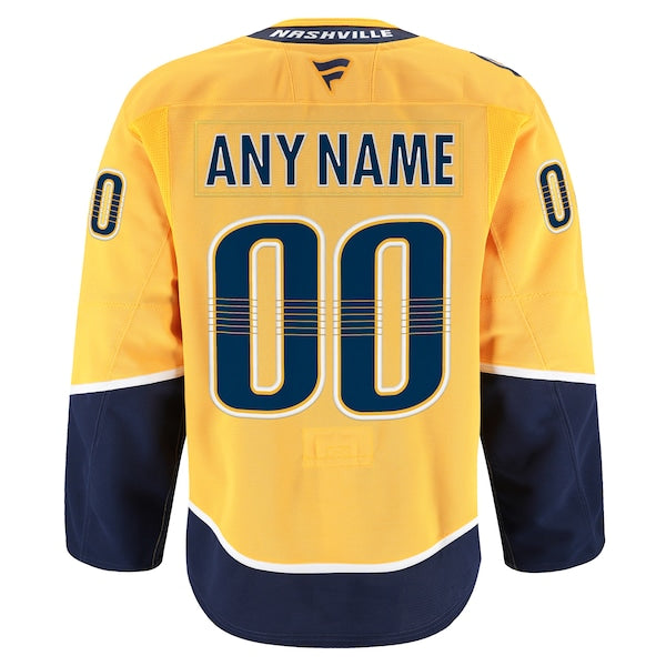 Nashville Predators Home Authentic Pro Custom Jersey - Gold - Image 3