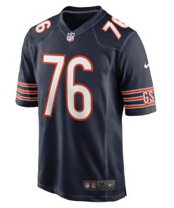 Alternative view of Teven Jenkins Chicago Bears Nike Game Jersey - Navy