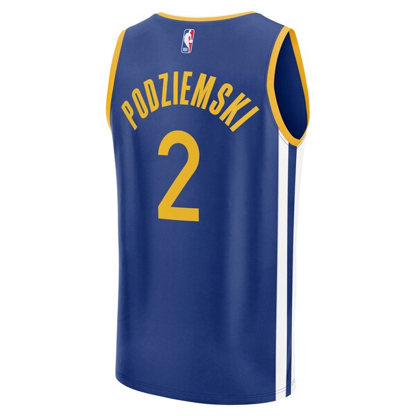 Brandin Podziemski Golden State Warriors Fast Break Replica Player Jersey - Icon Edition - Royal - Image 3