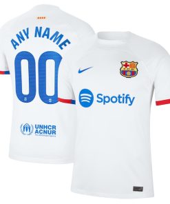 Barcelona Nike 2023/24 Away Custom Replica Jersey - White