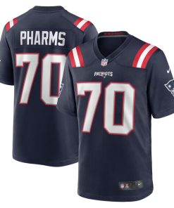 Jeremiah Pharms Jr. New England Patriots Nike Team Game Jersey -  Navy