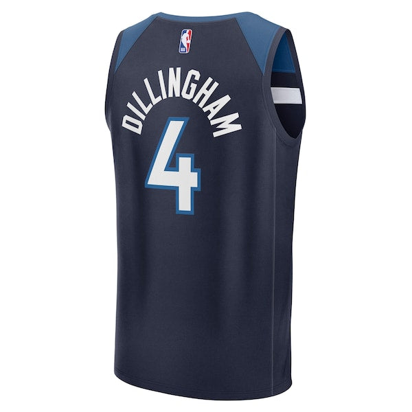 Rob Dillingham Minnesota Timberwolves Fast Break Replica Jersey - Navy - Icon Edition - Image 3