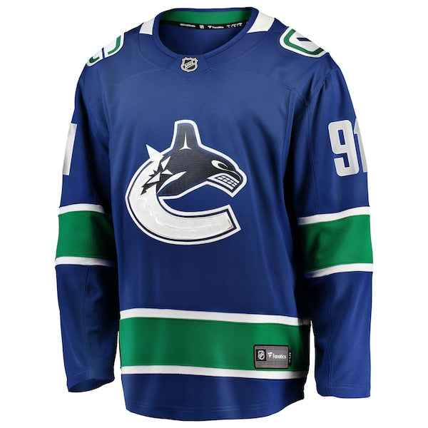 Evander Kane Vancouver Canucks Home Breakaway Jersey - Blue - Image 2