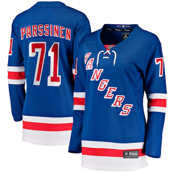 Juuso Parssinen New York Rangers Women's Home Breakaway Player Jersey - Blue
