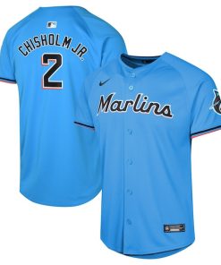 Jazz Chisholm Jr. Miami Marlins Nike Youth Alternate Limited Player Jersey?¨C Blue