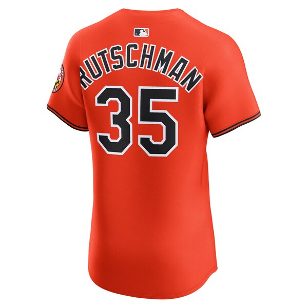 Adley Rutschman Baltimore Orioles Nike Alternate 2 Elite Jersey - Orange/White/Black - Image 4