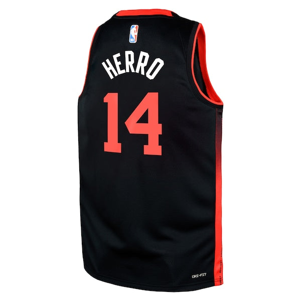 Tyler Herro Miami Heat Nike Youth Swingman Replica Jersey - City Edition - Black - Image 3