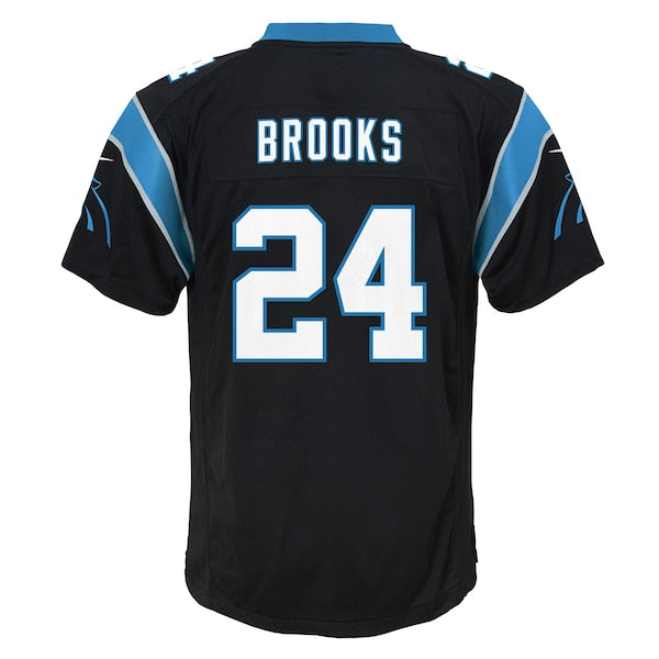 Jonathon Brooks Carolina Panthers Nike Youth Team Game Jersey - Black/Blue - Image 4