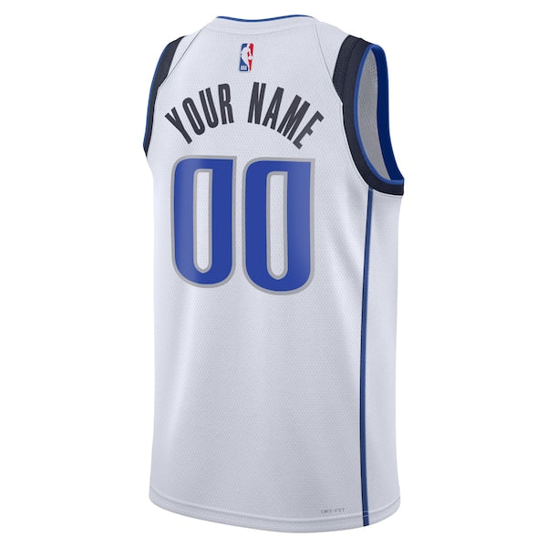 Dallas Mavericks Nike Unisex Swingman Custom Jersey White - Association Edition - Image 3