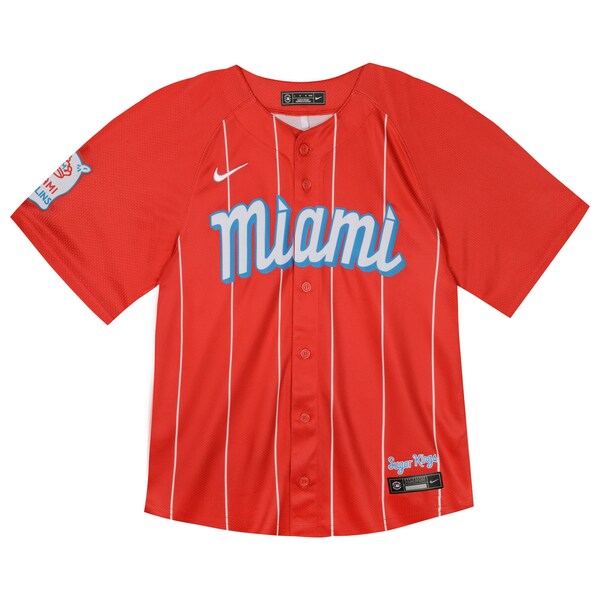 Miami Marlins Nike Toddler City Connect Limited Jersey - Red - Image 2