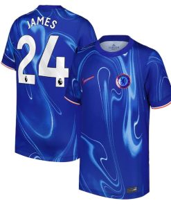Reece James Chelsea Nike Youth 2024/25 Home Replica Player Jersey - Blue