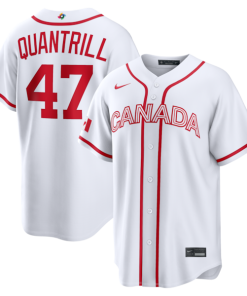 Cal Quantrill Canada Baseball Nike 2026 World Baseball Classic Home Stadium Jersey - White