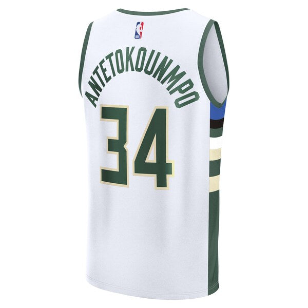 Giannis Antetokounmpo Milwaukee Bucks Fast Break Replica Player Jersey - Association Edition - White - Image 3