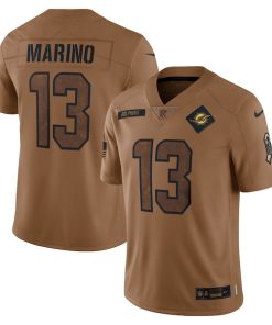 Dan Marino Miami Dolphins Nike 2023 Salute To Service Retired Player Limited Jersey - Brown