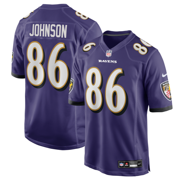 Cornelius Johnson Baltimore Ravens Nike Team Game Jersey - Purple
