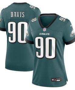 Jordan Davis Philadelphia Eagles Nike Women's Team Game Jersey - Midnight Green