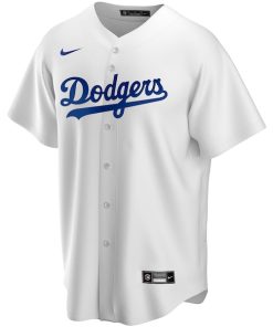 Alternative view of Los Angeles Dodgers Nike Youth Home Replica Custom Jersey - White