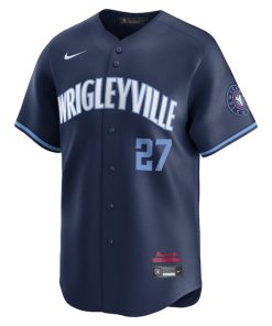Alternative view of Seiya Suzuki Chicago Cubs Nike City Connect Limited Player Jersey - Navy