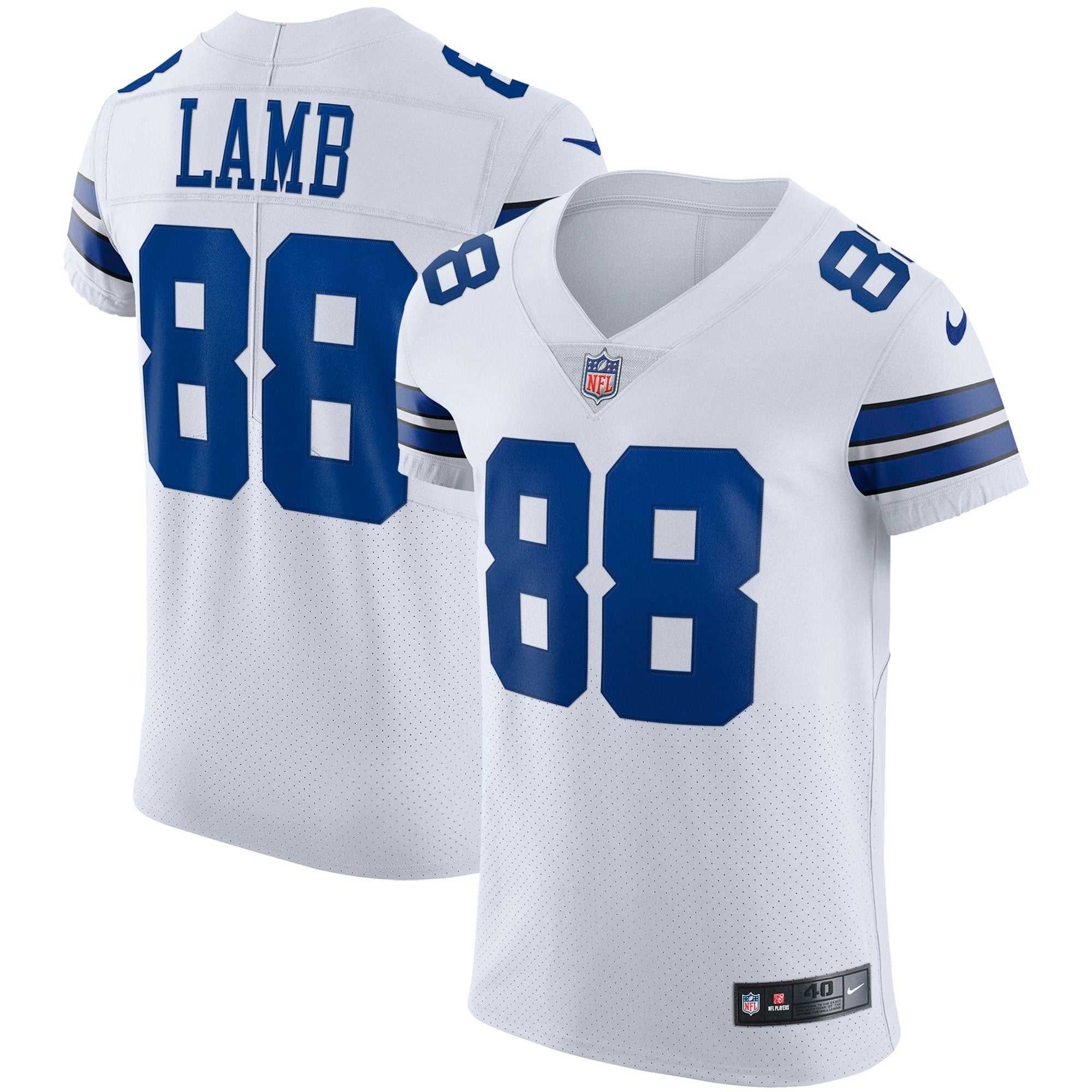 CeeDee Lamb Dallas Cowboys Nike Alternate Vapor Elite Jersey - Navy/White - Image 6