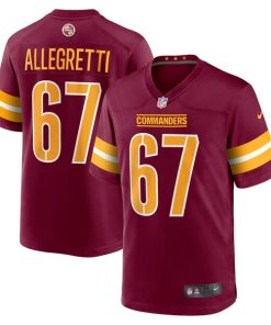 Nick Allegretti Washington Commanders Nike  Game Jersey -  Burgundy