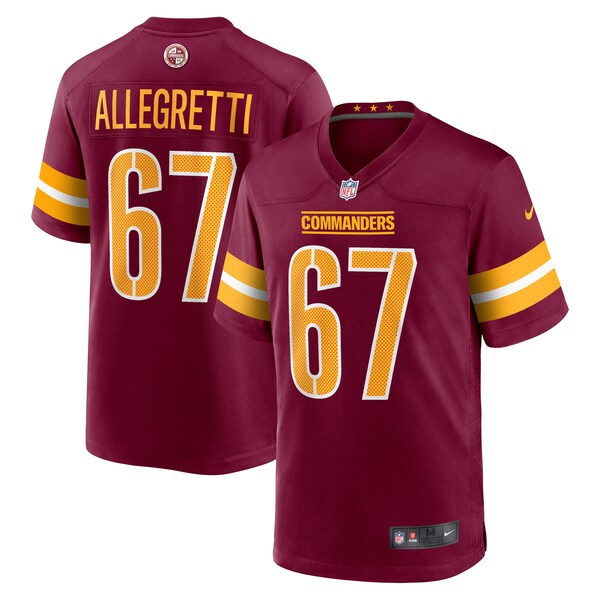 Nick Allegretti Washington Commanders Nike Game Jersey - Burgundy