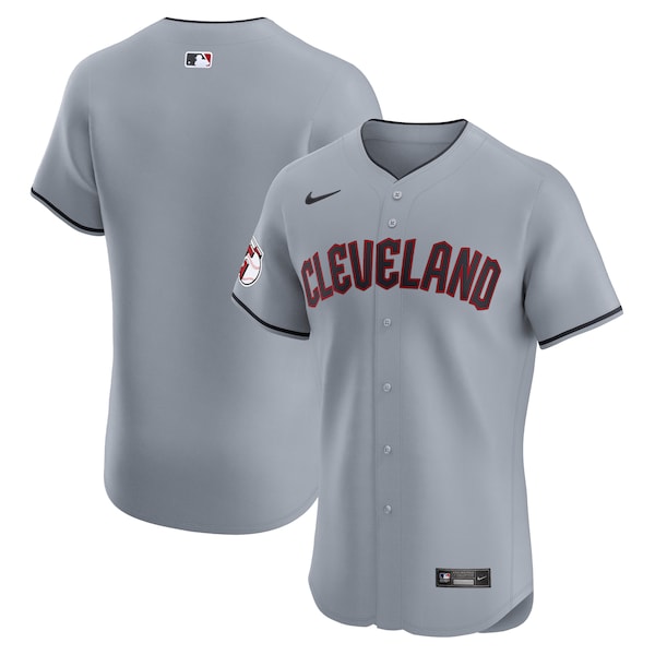 Cleveland Guardians Nike Alternate Vapor Premier Elite Patch Jersey - Gray - Image 2