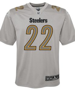 Alternative view of Najee Harris Pittsburgh Steelers Nike Youth Atmosphere Game Jersey - Gray