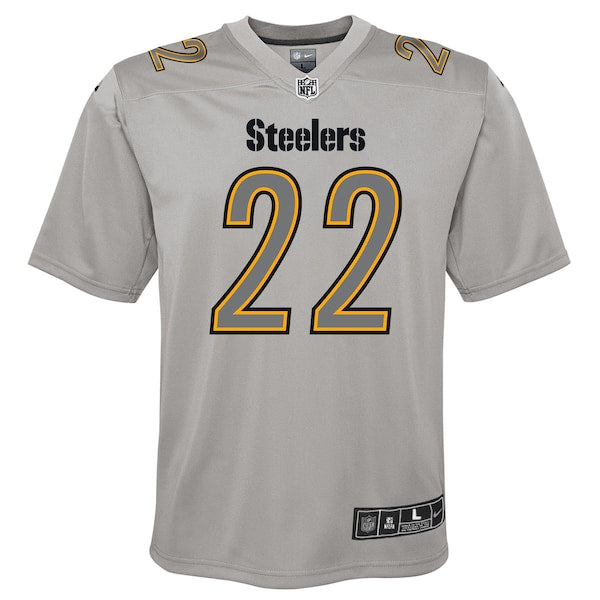 Najee Harris Pittsburgh Steelers Nike Youth Atmosphere Game Jersey - Gray - Image 2