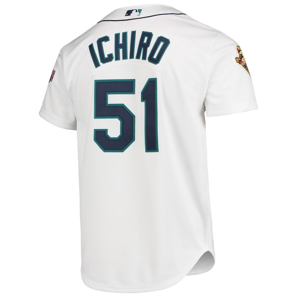 Ichiro Suzuki Seattle Mariners 2001 MLB All-Star Game Cooperstown Collection Authentic Jersey - White - Image 3