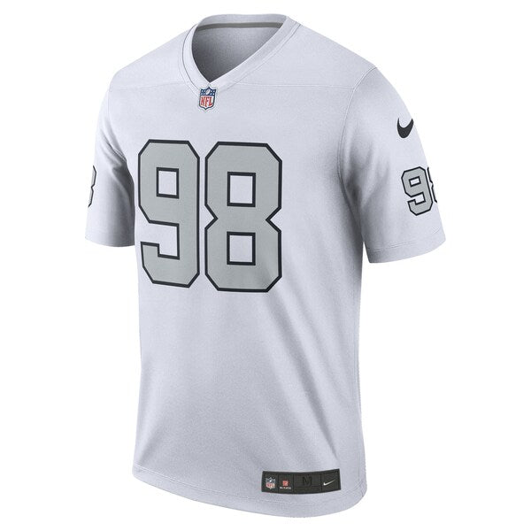 Maxx Crosby Las Vegas Raiders Nike Alternate Legend Jersey - White/Black - Image 3