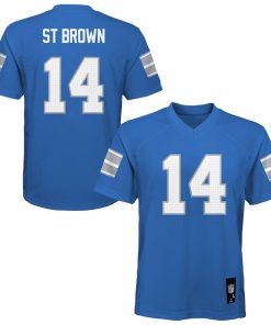 Amon-Ra St. Brown Detroit Lions Youth Replica Player Jersey - Blue