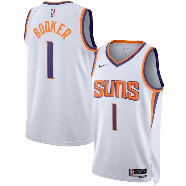 Devin Booker Phoenix Suns Nike Unisex Swingman Jersey - Association Edition - White/Purple - Image 2