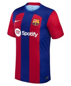 Alternative view of Ronald Araujo Barcelona Nike 2023/24 Home Replica Jersey - Royal/Aqua/White