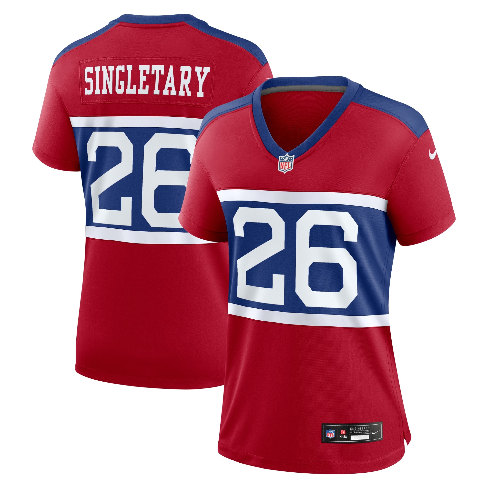 Devin Singletary New York Giants Nike Women's Game Jersey - Royal/Red - Image 11