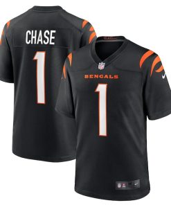 Ja'Marr Chase Cincinnati Bengals Nike 2021 NFL Draft First Round Pick Game Jersey - Black/Orange