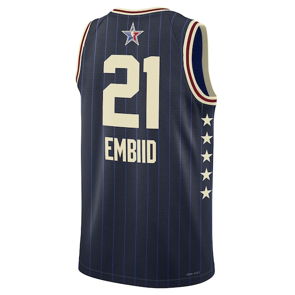 Joel Embiid Jordan Brand Unisex 2024 NBA All-Star Game Swingman Jersey - Navy - Image 3