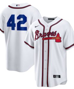 Atlanta Braves Nike Home  2025 Jackie Robinson Day Replica Jersey - White