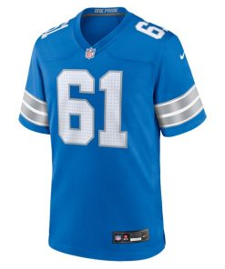 Alternative view of David Bada Detroit Lions Nike Team Game Jersey -  Blue