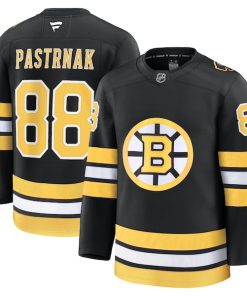 David Pastrnak Boston Bruins  Home Premium Player Jersey - Black/White