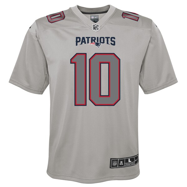 Mac Jones New England Patriots Nike Youth Atmosphere Fashion Game Jersey - Gray - Image 2