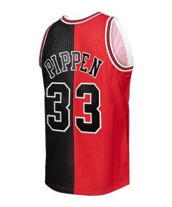 Alternative view of Scottie Pippen Chicago Bulls Big & Tall Hardwood Classics 1997/98 Split Swingman Jersey - Red/Black