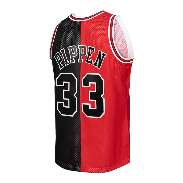Scottie Pippen Chicago Bulls Big & Tall Hardwood Classics 1997/98 Split Swingman Jersey - Red/Black - Image 2