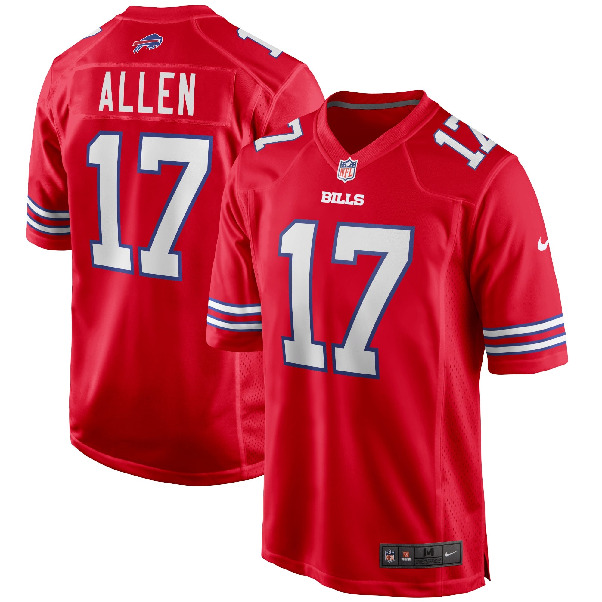 Josh Allen Buffalo Bills Nike Game Player Jersey - White/Red/Royal - Image 8