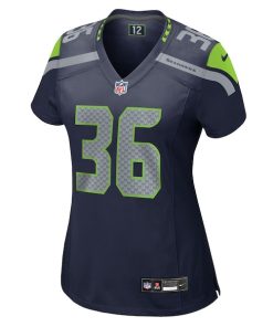 Alternative view of George Holani Seattle Seahawks Nike Women's Team Game Jersey -  College Navy