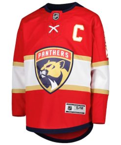 Alternative view of Aleksander Barkov Florida Panthers Youth Home Premier Player Jersey - Red