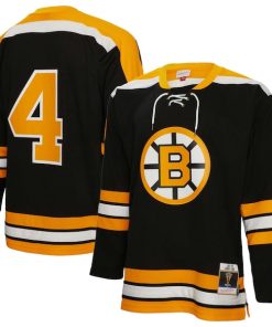 Alternative view of Bobby Orr Boston Bruins Big & Tall 1971 Blue Line Player Jersey - Black